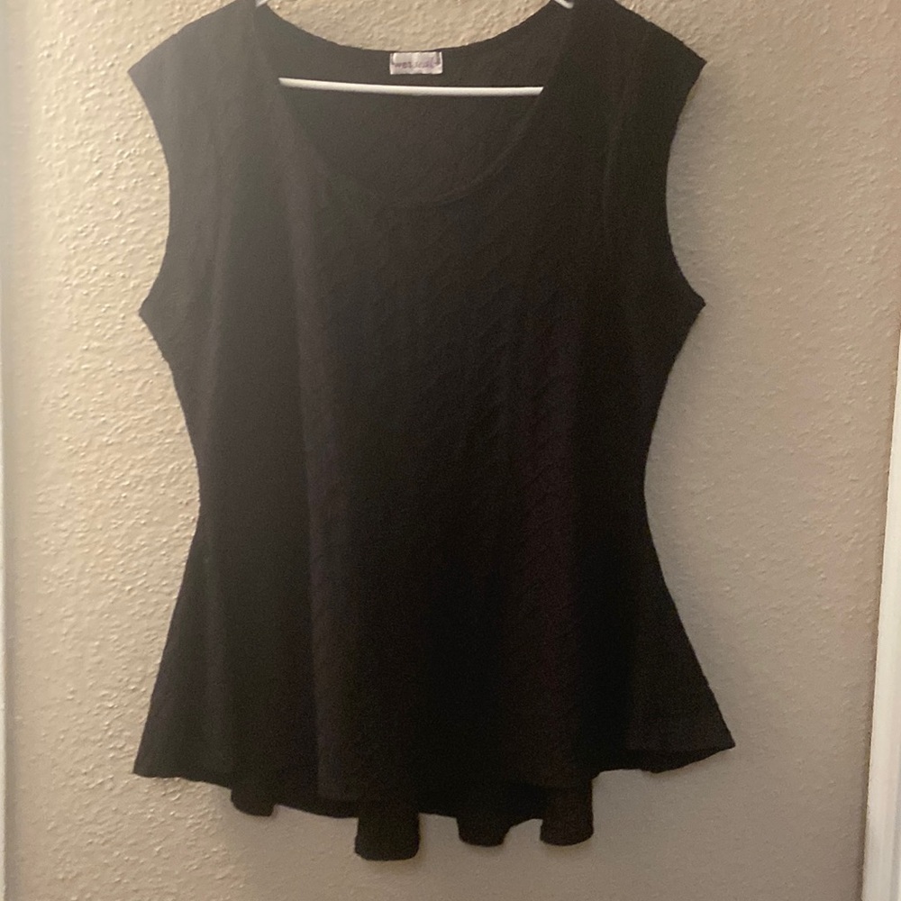 Black Peplum Top from Wetseal, Size XL
